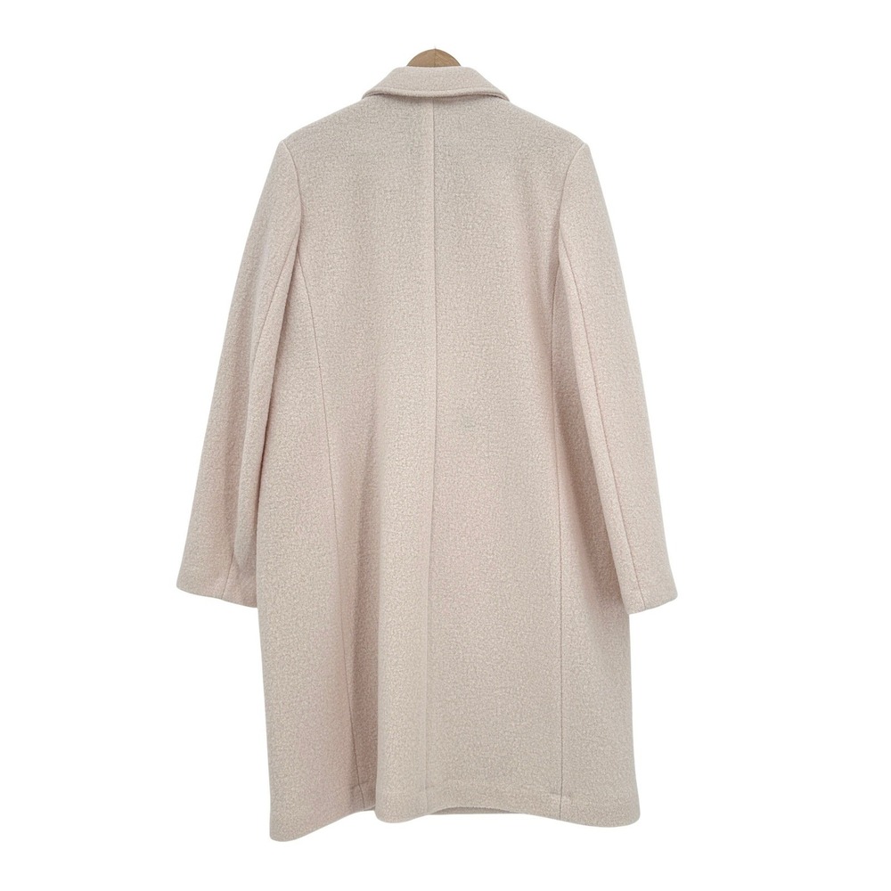 J.Crew Italian Boiled Wool Daphne Topcoat Dusty Ivory Cream Size 14 - Picture 4 of 6